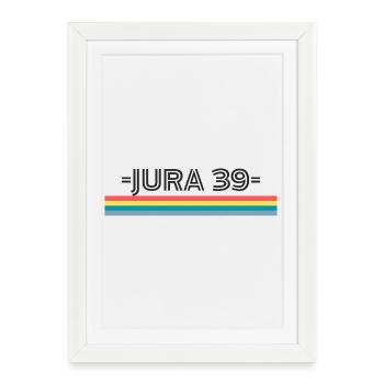 Jura 39 T-Shirt Cadeau Humour - Affiche encadrée (27 × 37 cm) - blanc - Devant
