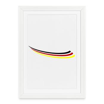 Ligne du drapeau allemand - Affiche encadrée (27 × 37 cm) - blanc - Devant