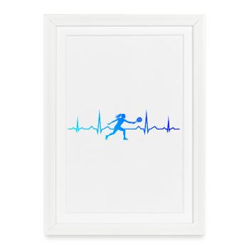 Idée cadeau pour le joueur de padel avec Padel Sport - Affiche encadrée (27 × 37 cm) - blanc - Devant