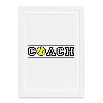 Tennis Coach - Affiche encadrée (27 × 37 cm) - blanc - Devant