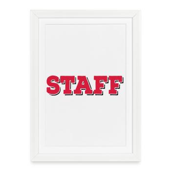6254398 118120481 Staff - Framed poster (27 × 37 cm) - white - Front
