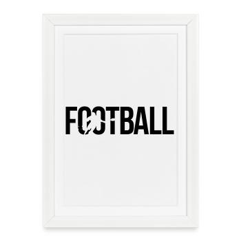 football américain - Affiche encadrée (27 × 37 cm) - blanc - Devant