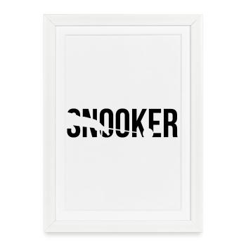 snooker - Framed poster (27 × 37 cm) - white - Front