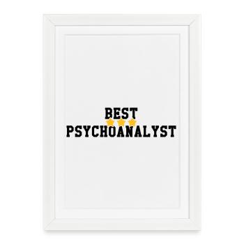 Psychologue / Psychiatre / Travail / Psychanalyste - Affiche encadrée (27 × 37 cm) - blanc - Devant