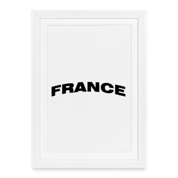 France - Affiche encadrée (27 × 37 cm) - blanc - Devant