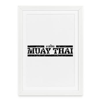 Muay Thai - Framed poster (27 × 37 cm) - white - Front