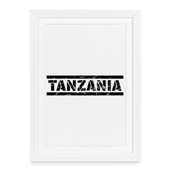 Tanzanie - Affiche encadrée (27 × 37 cm) - blanc - Devant
