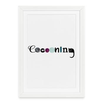 cocooning - Affiche encadrée (27 × 37 cm) - blanc - Devant