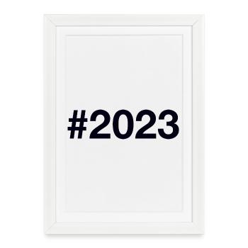 2023 Hashtag 3 years 3rd birthday - Framed poster (27 × 37 cm) - white - Front