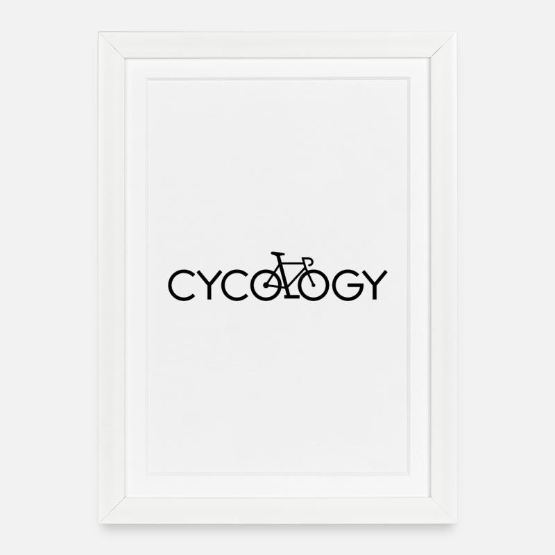 Cycology - Cycling Lover Slogan - Framed poster (27 × 37 cm) - white