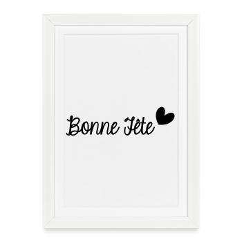 FROHER VATERTAG. PAPA. VATERTAG - Gerahmtes Poster (27 × 37 cm) - Weiß - Vorne