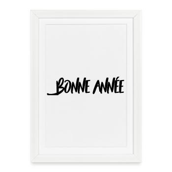 HAPPY NEW YEAR. NEW YEAR'S EVE. NEW YEAR - Framed poster (27 × 37 cm) - white - Front