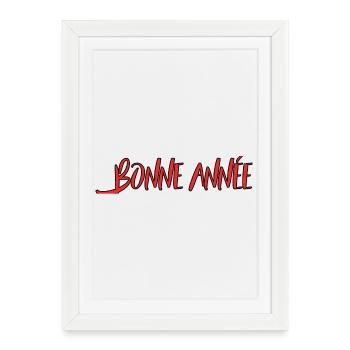 HAPPY NEW YEAR. NEW YEAR'S EVE. NEW YEAR - Framed poster (27 × 37 cm) - white - Front