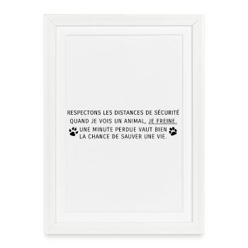 Respectons les distances de sécurité - Affiche encadrée (27 × 37 cm) - blanc - Devant