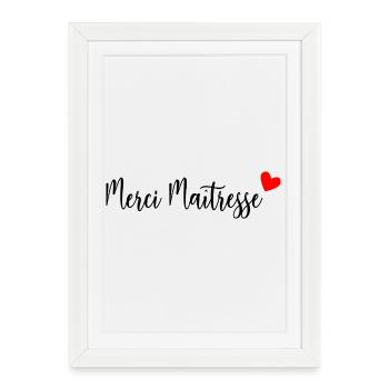 MISTRESS. THANK YOU. THANK YOU MISTRESS. GIFT - Framed poster (27 × 37 cm) - white - Front