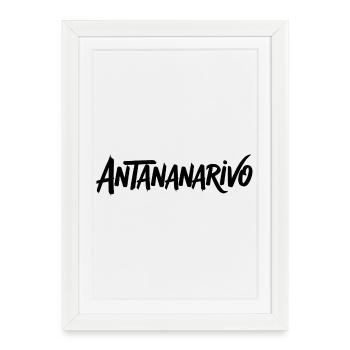 Antananarivo - Affiche encadrée (27 × 37 cm) - blanc - Devant
