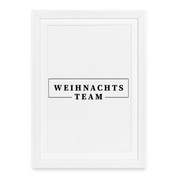 Christmas Team - Framed poster (27 × 37 cm) - white - Front