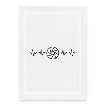 Aperture Photographer Aperture Camera ECG - Framed poster (27 × 37 cm) - white - Front