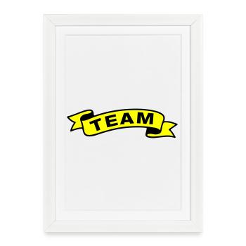 Team Banderole - Framed poster (27 × 37 cm) - white - Front
