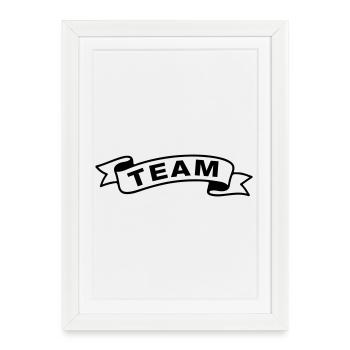Team Banderole - Framed poster (27 × 37 cm) - white - Front