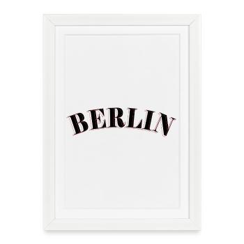 Berlin Retro - Affiche encadrée (27 × 37 cm) - blanc - Devant