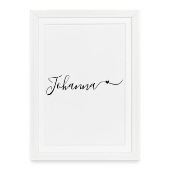 Johanna Surname First Name Decorative - Framed poster (27 × 37 cm) - white - Front