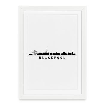 Blackpool Skyline - Framed poster (27 × 37 cm) - white - Front
