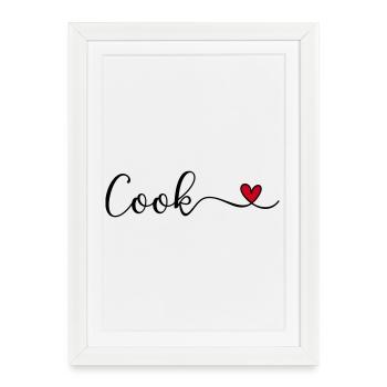 Cook - Framed poster (27 × 37 cm) - white - Front