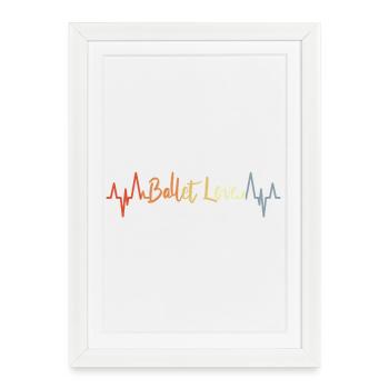 Vintage Ballet Love Heart Palpitations - Framed poster (27 × 37 cm) - white - Front