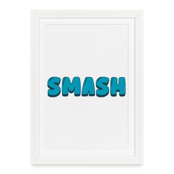 Smash - Framed poster (27 × 37 cm) - white - Front