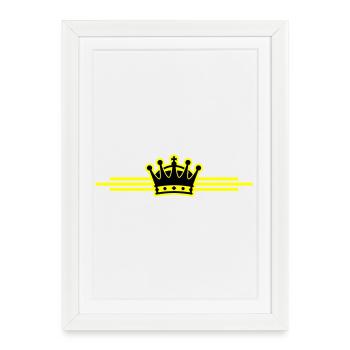 Crown Line - Framed poster (27 × 37 cm) - white - Front