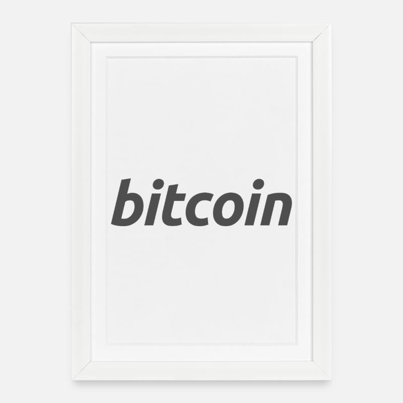 Bitcoin Logo - Affiche encadrée (27 × 37 cm) - blanc