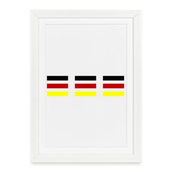 Flag Germany - Framed poster (27 × 37 cm) - white - Front