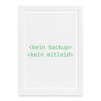 No Ticket No Support Informatiker IT Administrator - Gerahmtes Poster (27 × 37 cm) - Weiß - Vorne