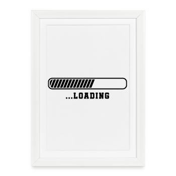 Loading - Framed poster (27 × 37 cm) - white - Front