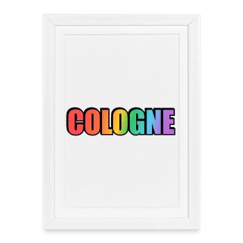 Cologne LGBTQ Rainbow Köln - Affiche encadrée (27 × 37 cm) - blanc - Devant