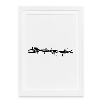 stacheldraht - Affiche encadrée (27 × 37 cm) - blanc - Devant