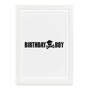 Garçon d'anniversaire - Affiche encadrée (27 × 37 cm) - blanc - Devant