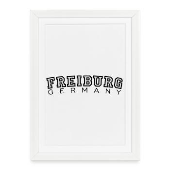 Freiburg Germany - Gerahmtes Poster (27 × 37 cm) - Weiß - Vorne