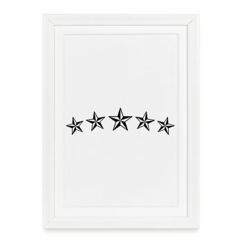 tattoo stars - Framed poster (27 × 37 cm) - white - Front