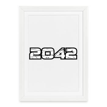2042 - Affiche encadrée (27 × 37 cm) - blanc - Devant