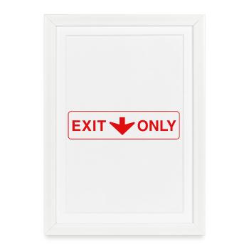 Sortie uniquement - cadeau drôle - Affiche encadrée (27 × 37 cm) - blanc - Devant