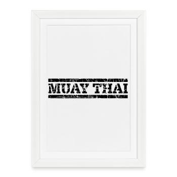 Muay Thai - Framed poster (27 × 37 cm) - white - Front