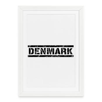 Danemark - Affiche encadrée (27 × 37 cm) - blanc - Devant