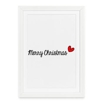 FROHE WEIHNACHTEN. WEIHNACHTEN. FROHE WEIHNACHTEN. NEUJAHRSTAG. - Gerahmtes Poster (27 × 37 cm) - Weiß - Vorne