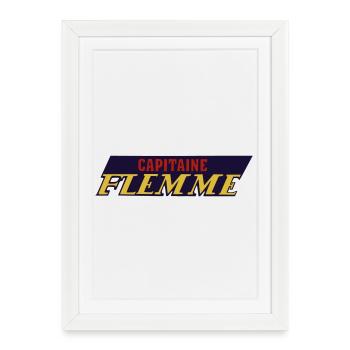 Capitaine flemme - Affiche encadrée (27 × 37 cm) - blanc - Devant
