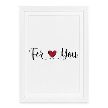 For you - Framed poster (27 × 37 cm) - white - Front