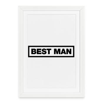 Meilleur homme - Affiche encadrée (27 × 37 cm) - blanc - Devant