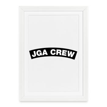 Manteau d’équipage d’enterrement de vie de garçon (conception de capot à bascule MC pour enterrement de vie de garçon) - Affiche encadrée (27 × 37 cm) - blanc - Devant