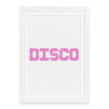 DISCO - Framed poster (27 × 37 cm) - white - Front